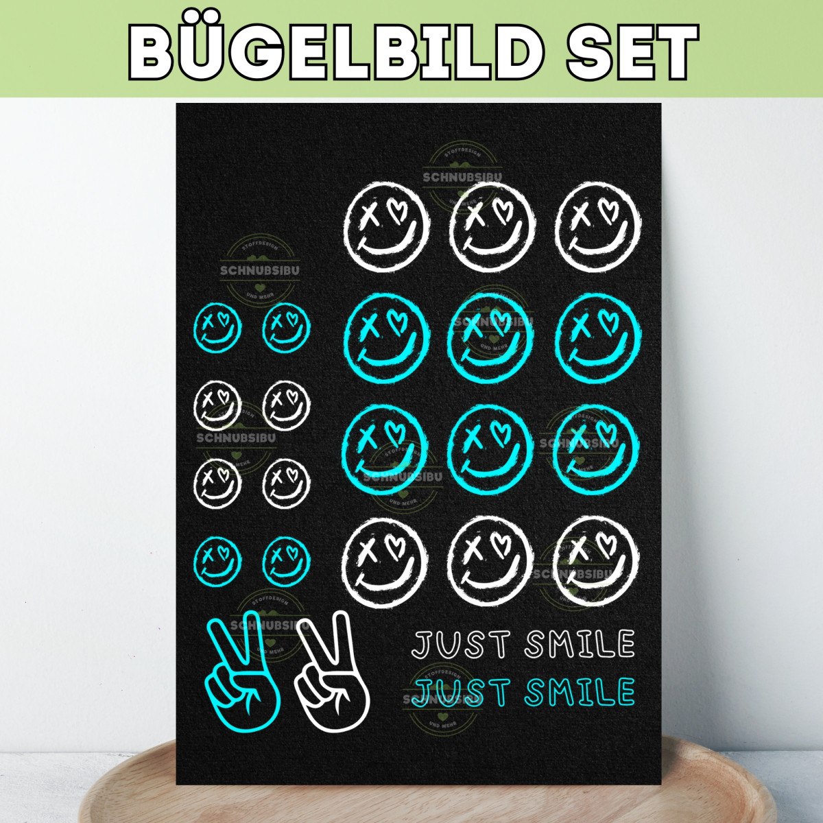 Bügelbild Set Just Smile